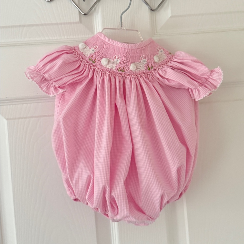 Pink Smocked Baby Bubble Dress - Classic Girls' Dress